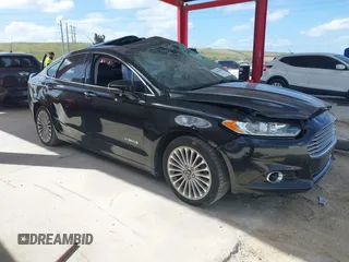 2013 Ford Fusion Titanium Hybrid with VIN 3FA6P0RUXDR281859, listed as a IAAI auction lot 40662019 with 141,714 mi miles and . Bid and sale history available at DreamBid. Image 1.