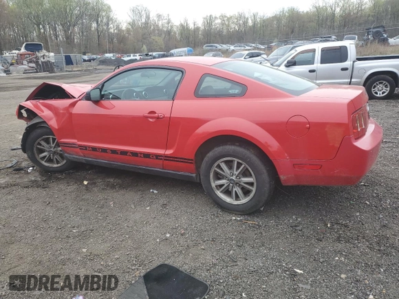 2005 Ford Mustang Deluxe with VIN 1ZVFT80N855115559, listed as a Copart auction lot 52287755 with 0 mi miles and Salvage Title. Bid and sale history available at carsss.com. Image 2.