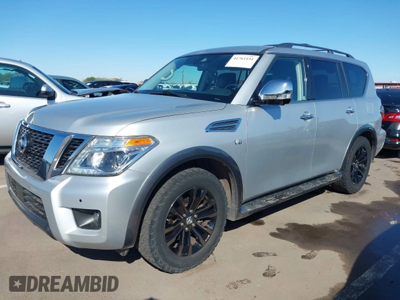 2018 Nissan Armada Platinum with VIN JN8AY2NF8J9331724, listed as a IAAI auction lot 41761151 with 64,975 mi miles. Bid and sale history available at carsss.com. Image 2.