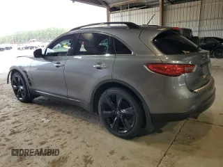 2017 Infiniti QX70 with VIN JN8CS1MU0HM141332, listed as a Copart auction lot 37035124 with 110,791 mi miles and Salvage title. Bid and sale history available at DreamBid. Image 2.