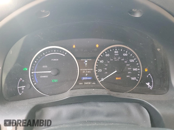 2013 Lexus ES 300h with VIN JTHBW1GG7D2025857, listed as a Copart auction lot 59790165 with 268,381 mi miles and Salvage title. Bid and sale history available at DreamBid. Image 9.