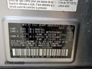 2011 Subaru Outback Limited Power Moon with VIN 4S4BRBLC7B3331848, listed as a Copart auction lot 57804265 with 210,695 mi miles and Clean title. Bid and sale history available at DreamBid. Image 13.