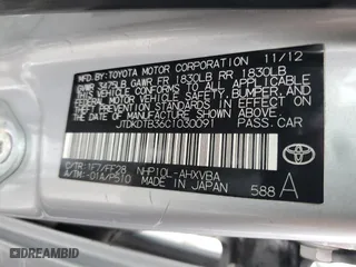 2012 Toyota Prius c One with VIN JTDKDTB36C1030091, listed as a Copart auction lot 52817675 with 183,099 mi miles and Salvage Title. Bid and sale history available at carsss.com. Image 15.