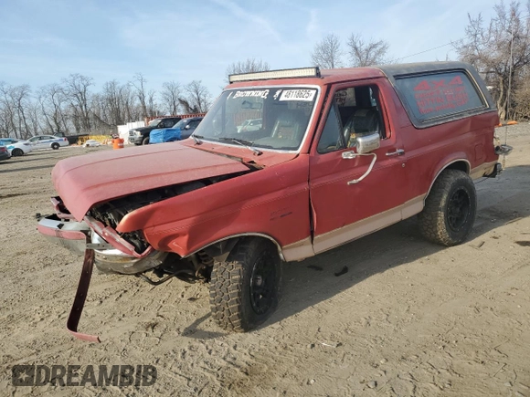 1989 Ford Bronco XL with VIN 1FMEU15N6KLB03828, listed as a Copart auction lot 48118625 with 258,907 mi miles and Salvage Title. Bid and sale history available at DreamBid. Image 1.
