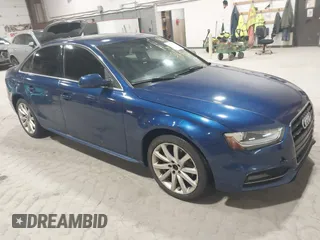 2014 Audi A4 Premium with VIN WAUBFAFL5EN001196, listed as a IAAI auction lot 41725618 with 195,759 mi miles. Bid and sale history available at carsss.com. Image 1.