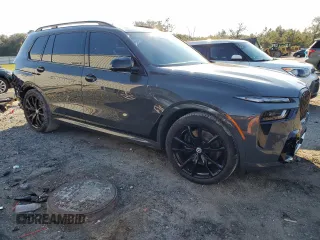 2024 BMW X7 M60i with VIN 5UX33EM00R9V42847, listed as a Copart auction lot 46498875 with 6,310 mi miles and Salvage Title. Bid and sale history available at carsss.com. Image 4.