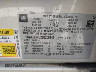 2013 Buick Enclave Premium with VIN 5GAKRDKD2DJ206346, listed as a IAAI auction lot 39121033 with 168,119 mi miles and . Bid and sale history available at DreamBid. Image 9.