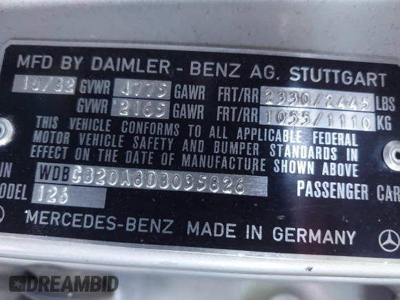 1983 Mercedes-Benz 300 SD z VIN WDBCB20A8DB035826, wystawiony jako IAAI lot #42420681 z przebiegiem 265 601 mil mil oraz . Historia ofert i sprzedaży dostępna na DreamBid. Obrazek 9.