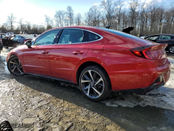 2022 Hyundai Sonata SEL Plus with VIN 5NPEJ4J20NH150422, listed as a Copart auction lot 87952025 with 57,602 mi miles and Salvage Title. Bid and sale history available at carsss.com. Image 2.