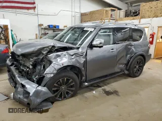 2017 Nissan Armada SL with VIN JN8AY2NC7H9510028, listed as a Copart auction lot 80681244 with 124,286 mi miles and Salvage Title. Bid and sale history available at carsss.com. Image 1.