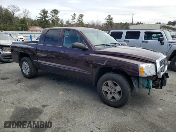 2005 Dodge Dakota SLT with VIN 1D7HW48N95S167516, listed as a Copart auction lot 49378105 with Not Provided miles and Salvage Title. Bid and sale history available at DreamBid. Image 4.