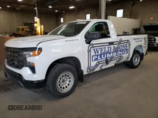 2022 Chevrolet Silverado 1500 Work Truck with VIN 3GCNAAEK9NG504553, listed as a Copart auction lot 43327085 with 42,722 mi miles and Salvage Title. Bid and sale history available at DreamBid. Image 1.