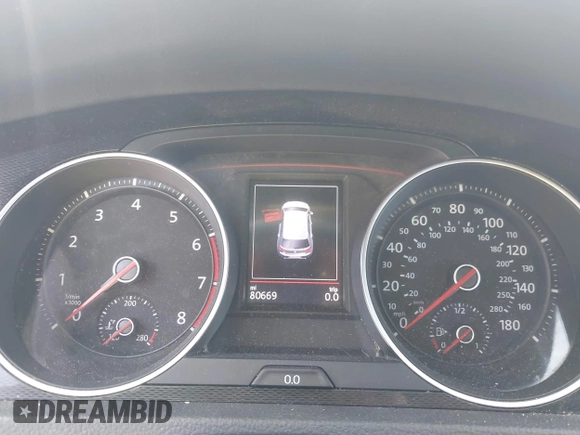 2017 Volkswagen Golf GTI S with VIN 3VW5T7AU2HM035393, listed as a IAAI auction lot 42009016 with 80,669 mi miles. Bid and sale history available at carsss.com. Image 7.