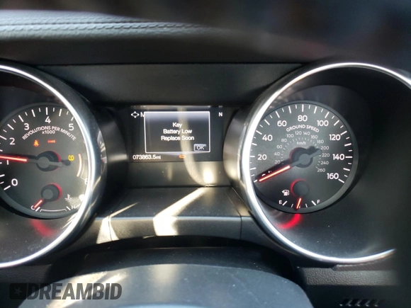 2020 Ford Mustang GT with VIN 1FA6P8CF5L5160571, listed as a Copart auction lot 49490595 with 73,863 mi miles and Salvage Title. Bid and sale history available at DreamBid. Image 9.