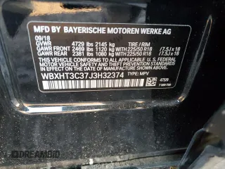 2018 BMW X1 xDrive28i with VIN WBXHT3C37J3H32374, listed as a Copart auction lot 70226702 with 65,796 mi miles. Bid and sale history available at carsss.com. Image 14.