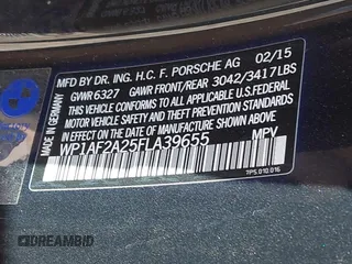 2015 Porsche Cayenne Diesel with VIN WP1AF2A25FLA39655, listed as a IAAI auction lot 41700654 with 127,713 mi miles and . Bid and sale history available at DreamBid. Image 9.