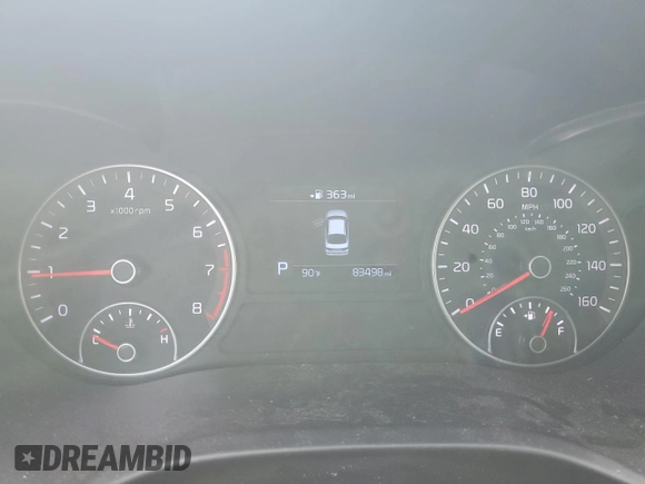 2019 Kia Optima LX с VIN 5XXGT4L33KG347598, выставлен на аукционе Copart как лот 57473625 с пробегом 83 498 миль миль и Списание • Salvage title. История ставок и продаж доступна на DreamBid. Изображение 9.