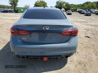 2022 Infiniti Q50 Red Sport 400 with VIN JN1FV7DR4NM390178, listed as a Copart auction lot 69999424 with 27,794 mi miles and Salvage title. Bid and sale history available at DreamBid. Image 6.