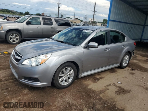 2010 Subaru Legacy Premium All-Weather Anniversary with VIN 4S3BMBF61A3223118, listed as a Copart auction lot 62595565 with 58,770 mi miles and Salvage title. Bid and sale history available at DreamBid. Image 1.