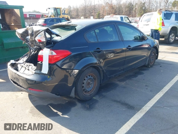 2016 Kia Forte LX with VIN KNAFX4A62G5551606, listed as a IAAI auction lot 41107813 with 201,821 mi miles. Bid and sale history available at carsss.com. Image 4.