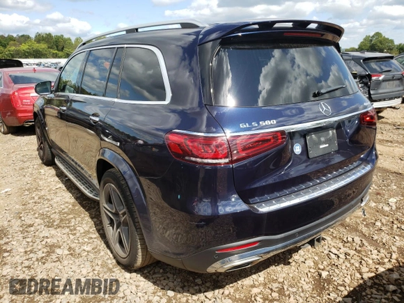 2020 Mercedes-Benz GLS with VIN 4JGFF8GE2LA175045, listed as a Copart auction lot 59666072 with 25,607 mi miles. Bid and sale history available at carsss.com. Image 3.