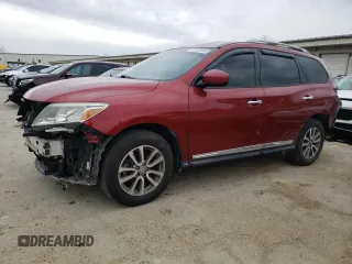 2014 Nissan Pathfinder SL with VIN 5N1AR2MM5EC607497, listed as a Copart auction lot 47572845 with 136,762 mi miles and Salvage title. Bid and sale history available at DreamBid. Image 1.
