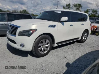 2011 Infiniti QX56 8-passenger with VIN JN8AZ2ND7B9700604, listed as a Copart auction lot 64580975 with 204,144 mi miles and Clean title. Bid and sale history available at DreamBid. Image 1.