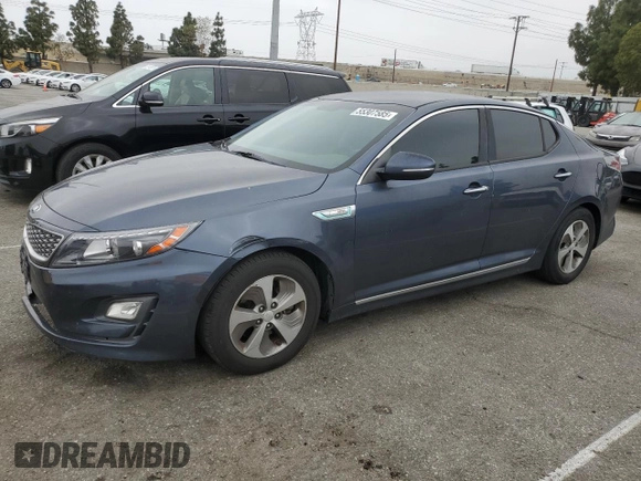 2015 Kia Optima with VIN KNAGM4AD2F5079501, listed as a Copart auction lot 55307585 with 113,136 mi miles and Salvage Title. Bid and sale history available at DreamBid. Image 1.