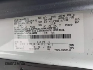 2015 Ford Transit Cargo with VIN 1FTNR1ZM6FKA34917, listed as a IAAI auction lot 42355969 with 89,500 mi miles and . Bid and sale history available at DreamBid. Image 9.