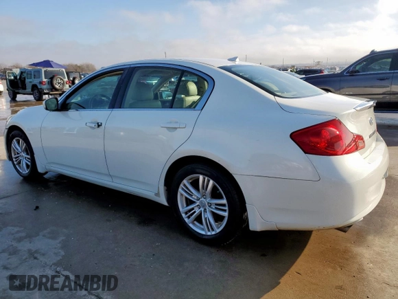 2012 Infiniti G25 Sedan Journey with VIN JN1DV6AP0CM810214, listed as a Copart auction lot 45651475 with 0 mi miles and Salvage Title. Bid and sale history available at carsss.com. Image 2.