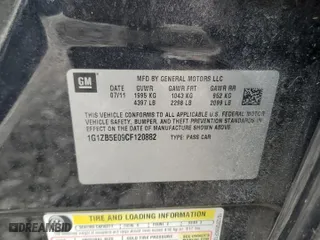 2012 Chevrolet Malibu LS w/1LS with VIN 1G1ZB5E09CF120882, listed as a Copart auction lot 46877615 with 138,780 mi miles and Salvage Title. Bid and sale history available at carsss.com. Image 12.