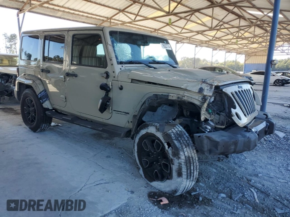 2018 Jeep Wrangler JK Unlimited Sahara with VIN 1C4BJWEGXJL889159, listed as a Copart auction lot 76523774 with 77,528 mi miles and Salvage Title. Bid and sale history available at carsss.com. Image 4.