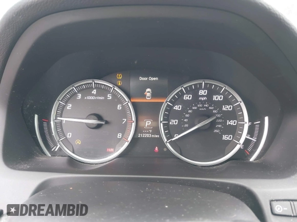 2015 Acura TLX V6 Tech with VIN 19UUB3F57FA009086, listed as a IAAI auction lot 41735411 with 212,203 mi miles. Bid and sale history available at carsss.com. Image 7.