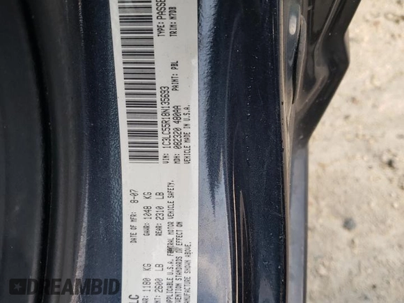 2008 Chrysler Sebring Touring with VIN 1C3LC55R18N135693, listed as a Copart auction lot 85847214 with 94,976 mi miles and Salvage Title. Bid and sale history available at DreamBid. Image 12.