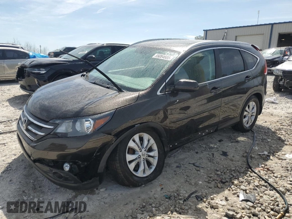2013 Honda CR-V EX-L z VIN 5J6RM4H70DL035317, wystawiony jako Copart lot #55084685 z przebiegiem 94 122 mil mil oraz Czysty tytuł • Clean title. Historia ofert i sprzedaży dostępna na DreamBid. Obrazek 1.