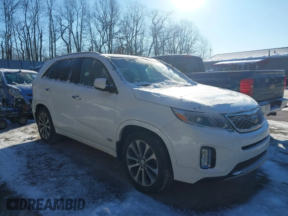 2014 Kia Sorento SX Limited with VIN 5XYKWDA73EG520883, listed as a IAAI auction lot 41391858 with 98,762 mi miles. Bid and sale history available at carsss.com. Image 1.