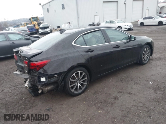 2015 Acura TLX V6 Advance with VIN 19UUB3F76FA002163, listed as a IAAI auction lot 41460668 with 110,095 mi miles. Bid and sale history available at carsss.com. Image 4.