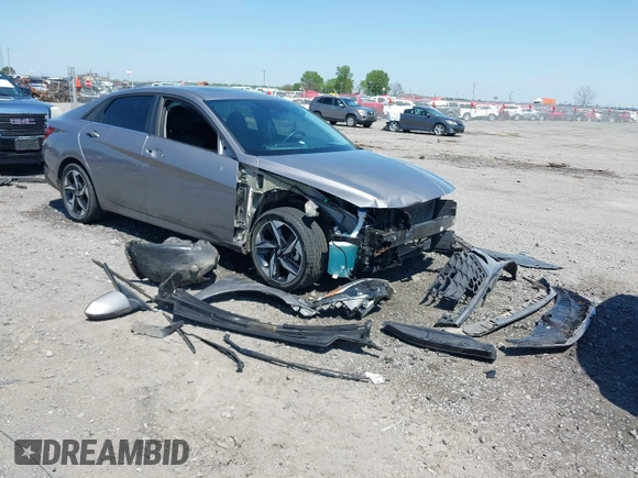 2023 Hyundai Elantra Limited with VIN KMHLP4AG5PU406785, listed as a IAAI auction lot 41979518 with 25,205 mi miles and . Bid and sale history available at DreamBid. Image 1.
