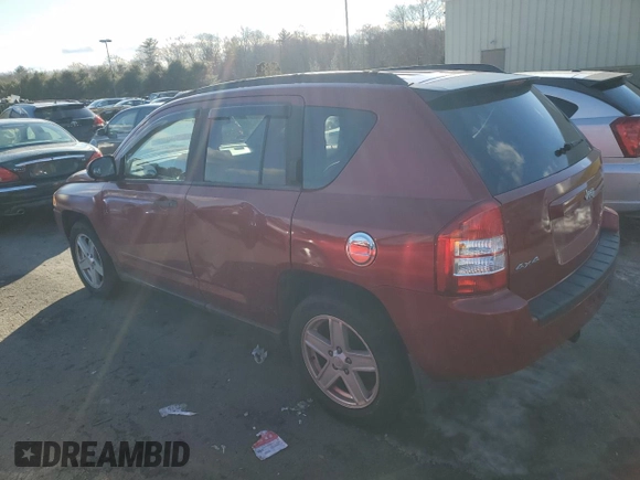 2007 Jeep Compass Sport with VIN 1J8FF47W27D136703, listed as a Copart auction lot 45460315 with 185,776 mi miles and Salvage Title. Bid and sale history available at carsss.com. Image 2.