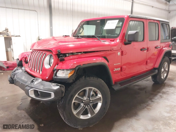 2020 Jeep Wrangler Unlimited North Edition with VIN 1C4HJXENXLW279407, listed as a IAAI auction lot 40720869 with 35,387 mi miles. Bid and sale history available at carsss.com. Image 17.