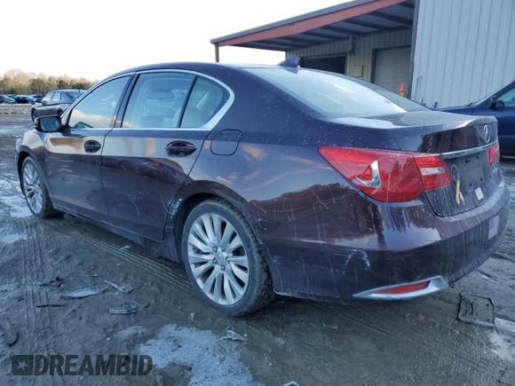 2015 Acura RLX Technology with VIN JH4KC1F5XFC001297, listed as a Copart auction lot 41814825 with 102,801 mi miles and Salvage title. Bid and sale history available at DreamBid. Image 2.