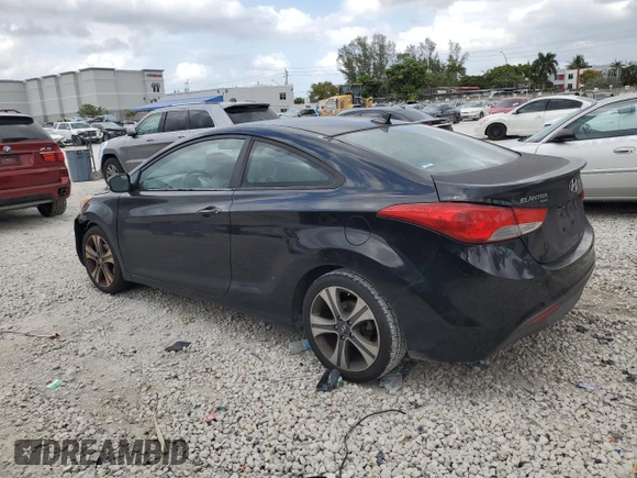 2013 Hyundai Elantra Coupe SE with VIN KMHDH6AE7DU006587, listed as a Copart auction lot 51184105 with 156,546 mi miles and Clean Title. Bid and sale history available at carsss.com. Image 2.