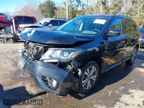 2019 Nissan Pathfinder S with VIN 5N1DR2MM2KC617509, listed as a IAAI auction lot 41320526 with 72,178 mi miles and . Bid and sale history available at DreamBid. Image 2.