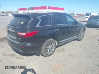 2015 Infiniti QX60 with VIN 5N1AL0MM2FC540171, listed as a IAAI auction lot 41857124 with 124,964 mi miles. Bid and sale history available at carsss.com. Image 4.