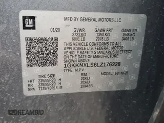 2020 GMC Acadia Denali with VIN 1GKKNXLS6LZ176328, listed as a Copart auction lot 58144725 with 70,321 mi miles and Salvage title. Bid and sale history available at DreamBid. Image 13.
