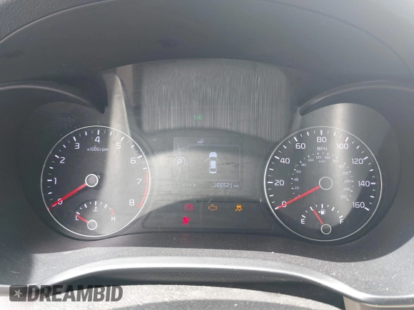 2018 Kia Optima LX with VIN 5XXGT4L34JG253597, listed as a IAAI auction lot 41915762 with 166,521 mi miles. Bid and sale history available at carsss.com. Image 7.