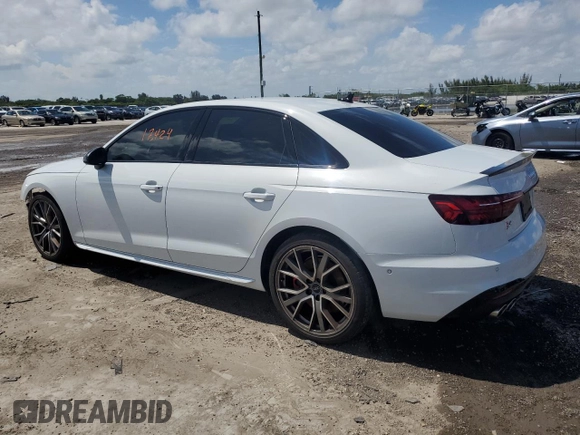 2021 Audi S4 Prestige with VIN WAUC4AF40MA013815, listed as a Copart auction lot 49335674 with 17,424 mi miles and Salvage Title. Bid and sale history available at carsss.com. Image 2.