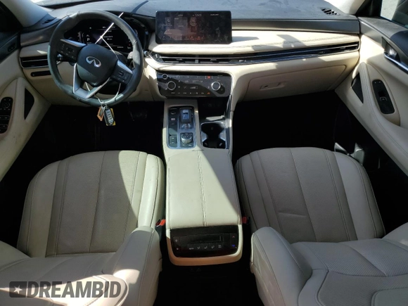2023 Infiniti QX60 Luxe with VIN 5N1DL1FR1PC375985, listed as a Copart auction lot 81452144 with 16,913 mi miles and Salvage title. Bid and sale history available at DreamBid. Image 8.