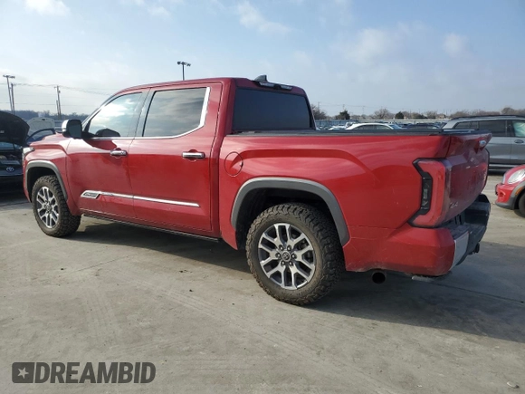 2022 Toyota Tundra 1794 Edition with VIN 5TFMA5DB6NX014927, listed as a Copart auction lot 43013915 with 67,289 mi miles and Salvage title. Bid and sale history available at DreamBid. Image 2.