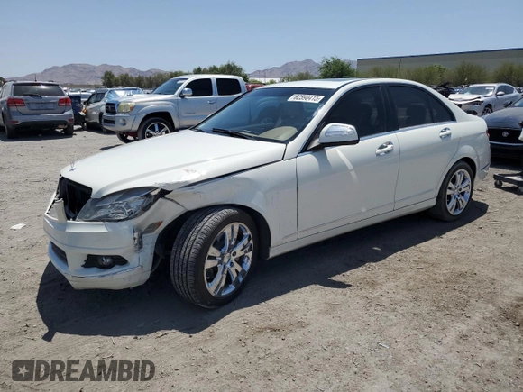 2008 Mercedes-Benz C 300 Sport with VIN WDDGF54X08F080142, listed as a Copart auction lot 62590415 with 55,448 mi miles and Salvage title. Bid and sale history available at DreamBid. Image 1.